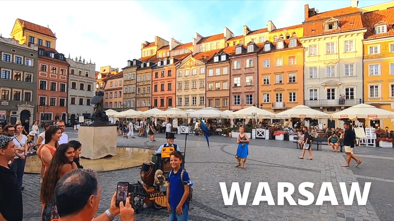 Evening Summer Walk through WARSAW (Poland) 🇵🇱