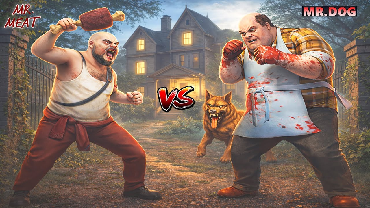 KÖPEK ADAM ve ET KAFA KAPIŞMASI 😱 Mr. Meat VS Mr. Dog