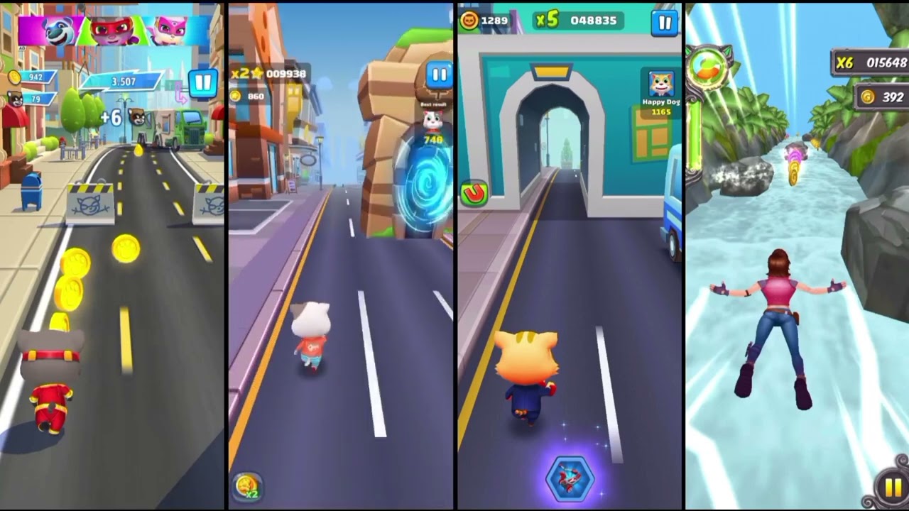 🏃🏼‍♀️talking tom hero dash 🆚 pet runner 🆚 cat runner 🆚 endless run gameplay🌟🌜💫