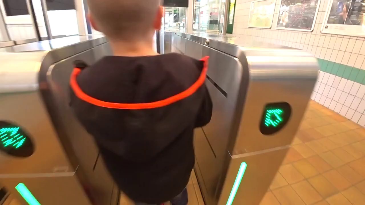 Sweden, Stockholm, Stuvsta train station, 2X automatic KONE elevator