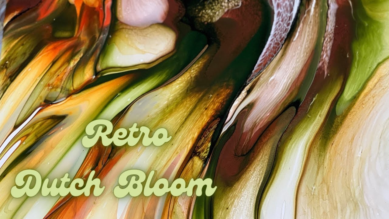 Retro Bloom Paint Pour ~ A Tribute to 60’s Decor