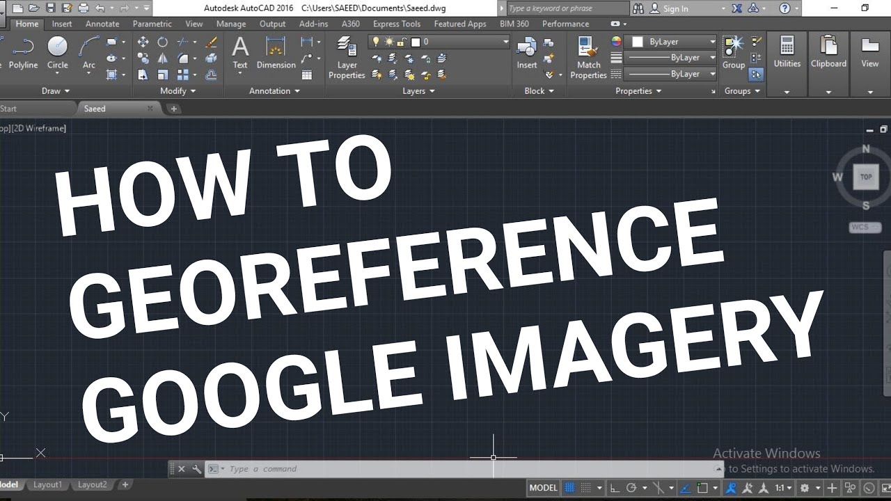How to georeference google imagery in AutoCAD