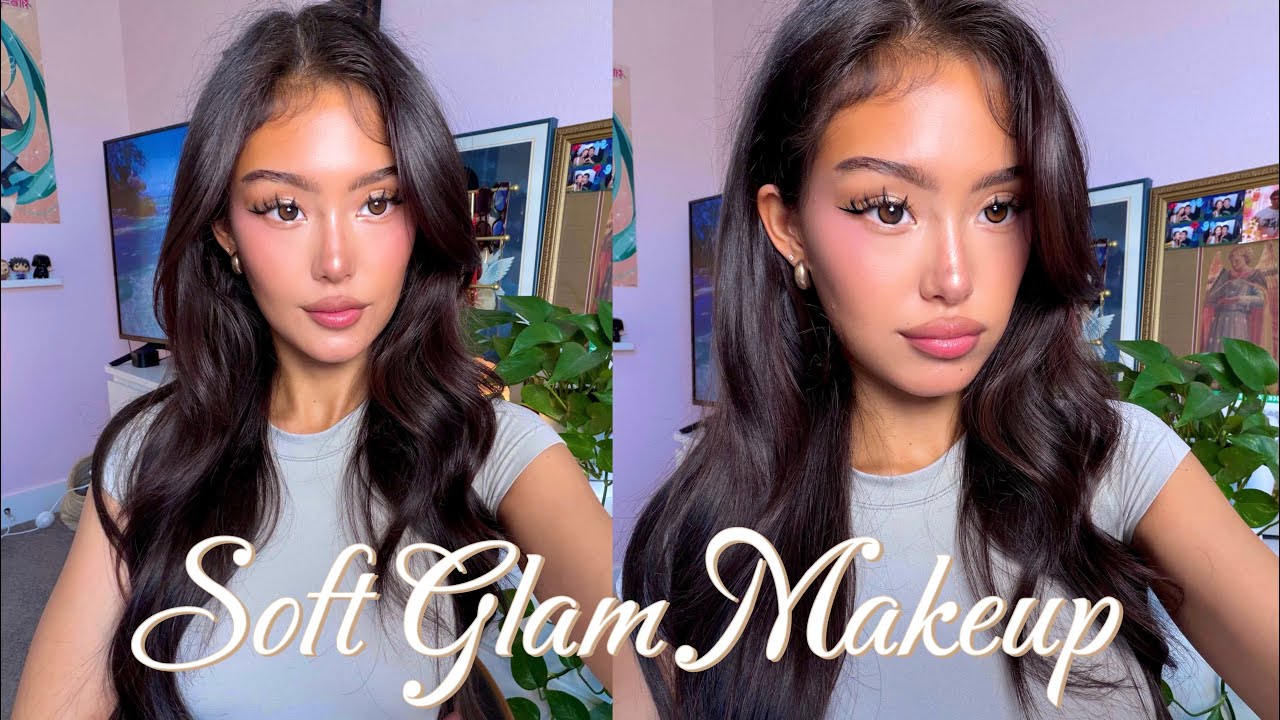 glowy soft glam makeup | katiexyi