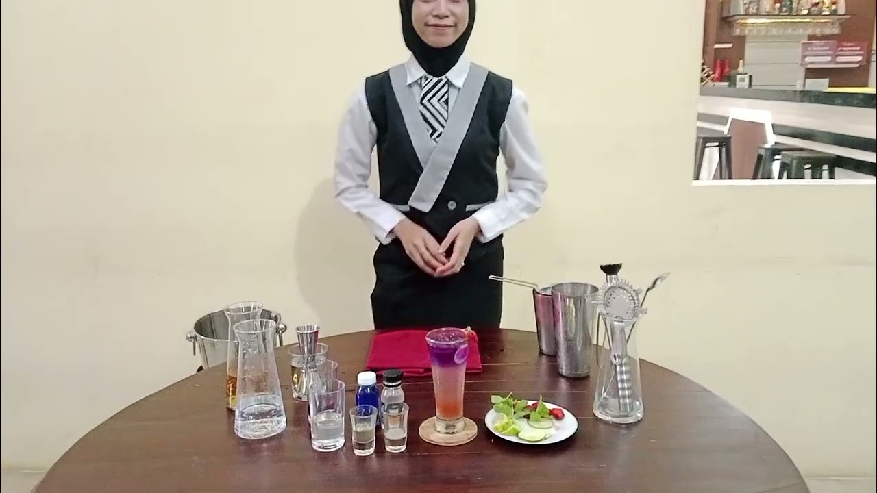 Praktik Unjuk Karya Beverage ||Butterfly pea summer, Blue Razz, Strawberry Prance Aquos
