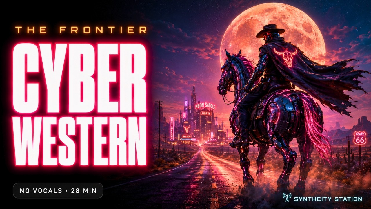 CYBER WESTERN: The Outlaw Mix | Futuristic Bluegrass & Dark Synthwave