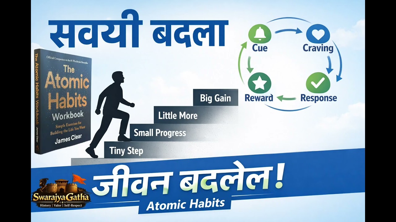 सवयी बदलण्यासाठी Atomic Habits चे ४ नियम | Marathi Summary
