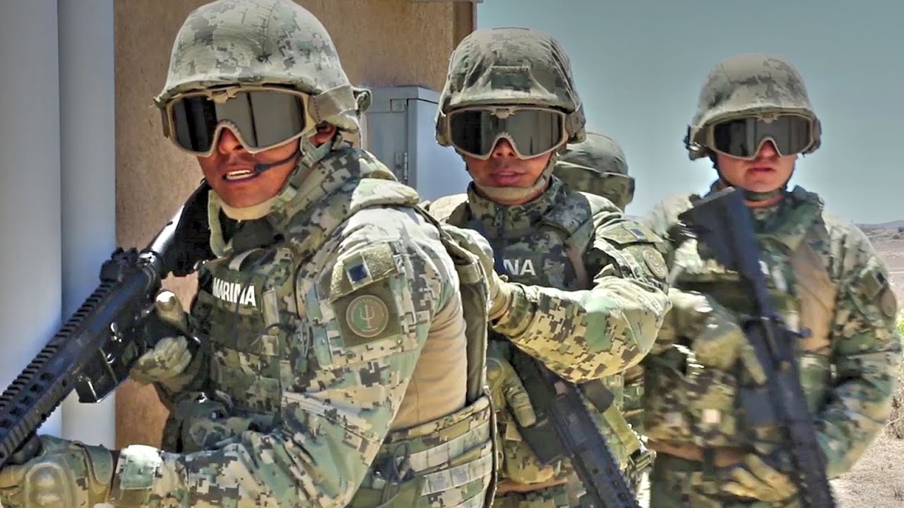 US And Mexican Military In Mechanized Assault Exercise