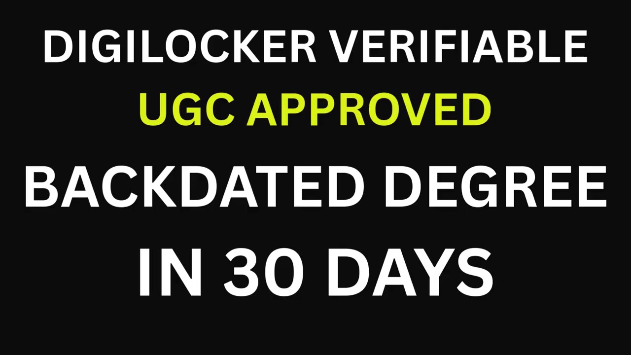 How To Get Backdated Degree #bcom #bpharma #bca