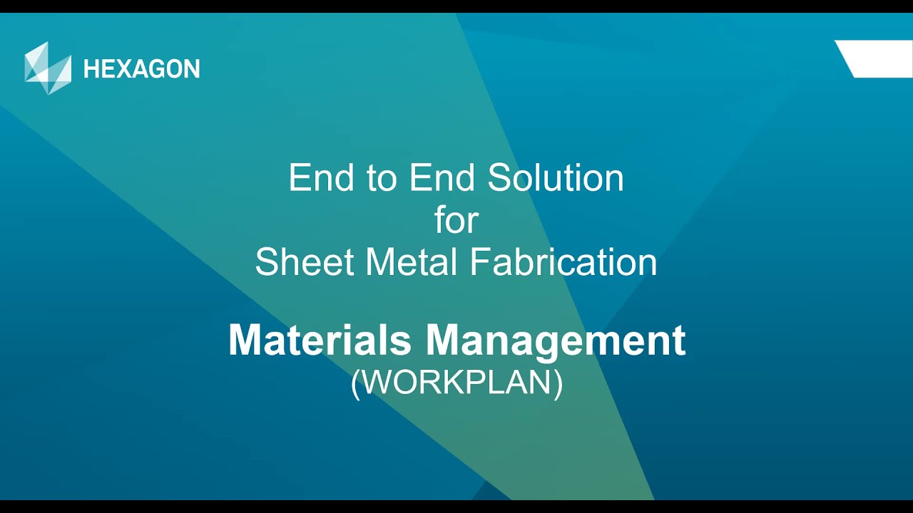End to End Solution for Sheet Metal Fabrication : 08  Materials Management