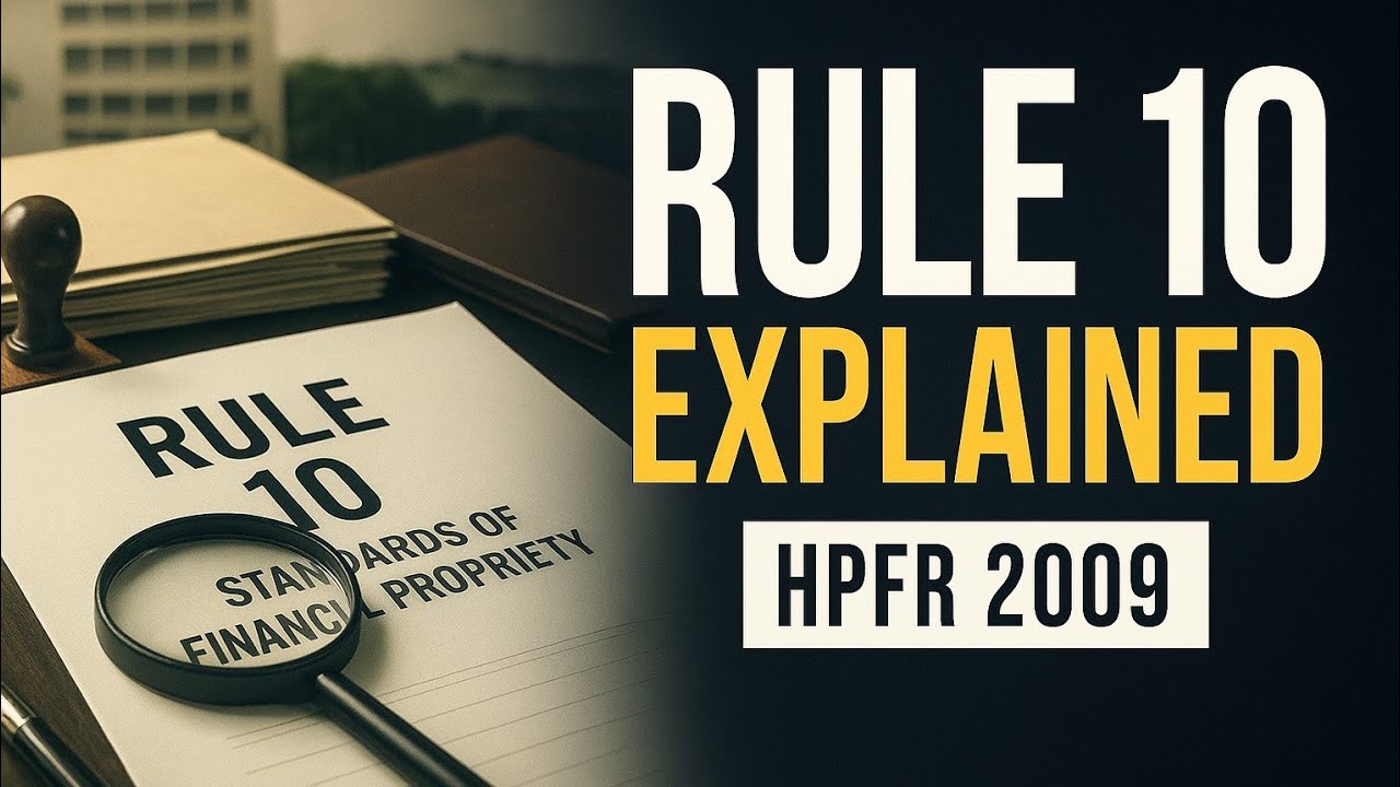 Rule 10 HPFR 2009 | Himachal Pradesh Financial Rules Explained with Mind Map #HPFAS 