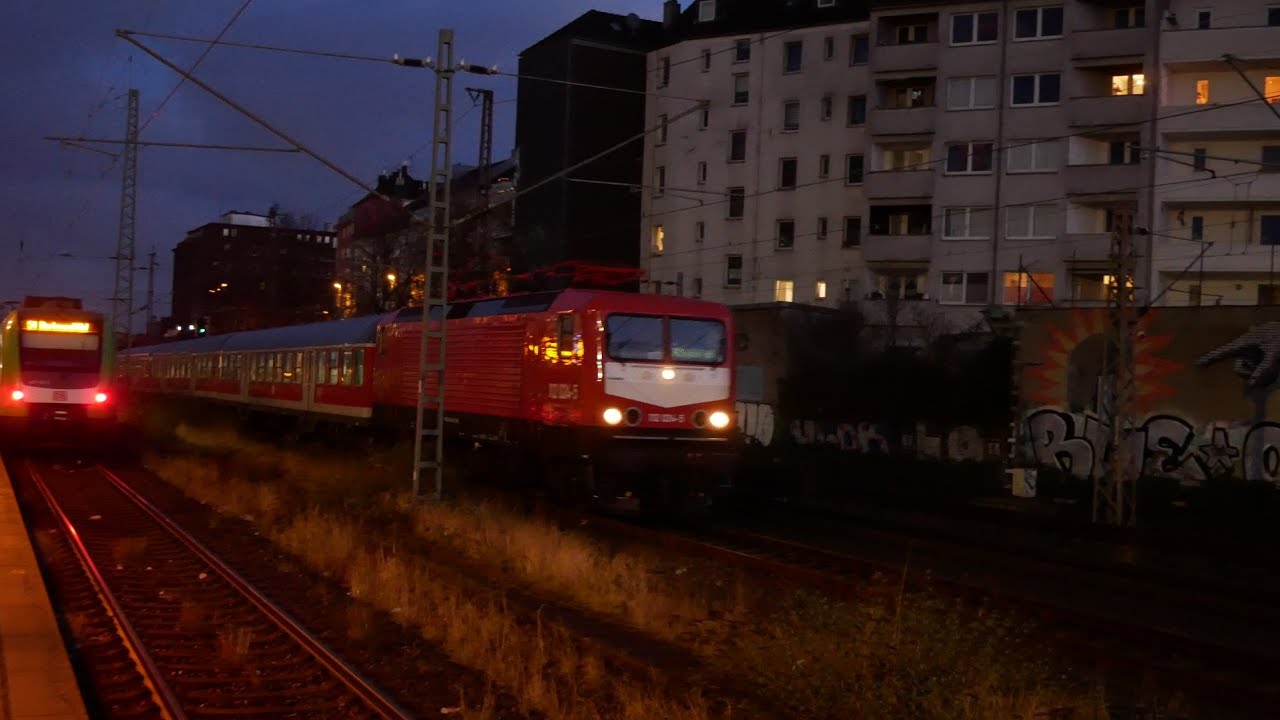 Eisenbahnverkehr in Düsseldorf Wehrhahn Mit Br 112 101 407 403 275 401 420 412 609 146 182