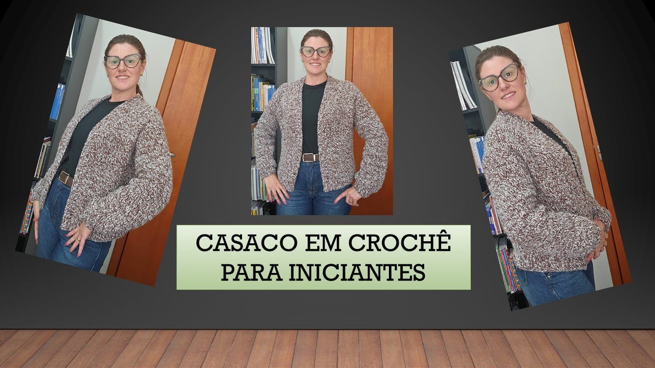 [MUITO FÁCIL] Casaco de crochê para iniciantes | Adriana Crochê #crochet #casacodecroche