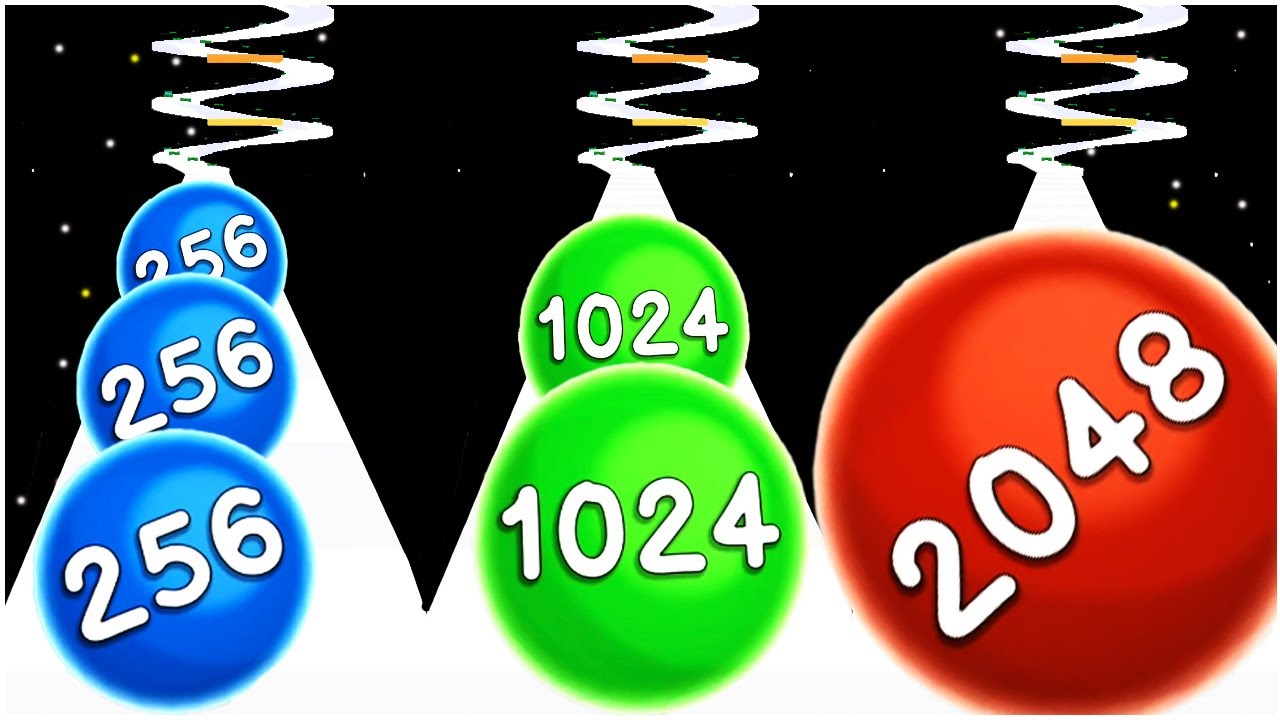 2048 Balls 3D - Gameplay Walkthrough - Max Levels (Lvl 1-20)