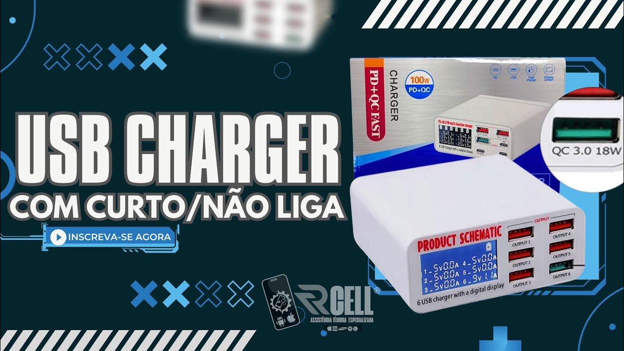 USB CHARGE NÃO LIGA OU COM CHIADOS AO LIGAR