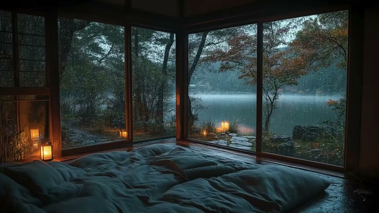【3M】Midnight Heavy Rain in a Quiet Forest 🌧️ Long Rain Sounds for Sleep and Relaxation