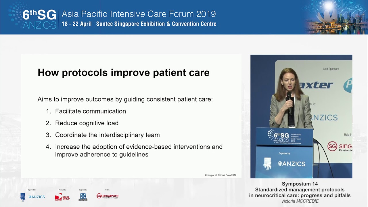 SG-ANZICS 2019: Standardized management protocols in neurocritical care: progress and pitfalls