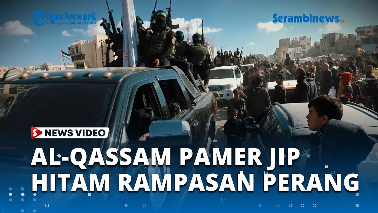 Bikin Malu Israel, Al-Qassam Pamer Jip Hitam Hasil Rampasan Perang