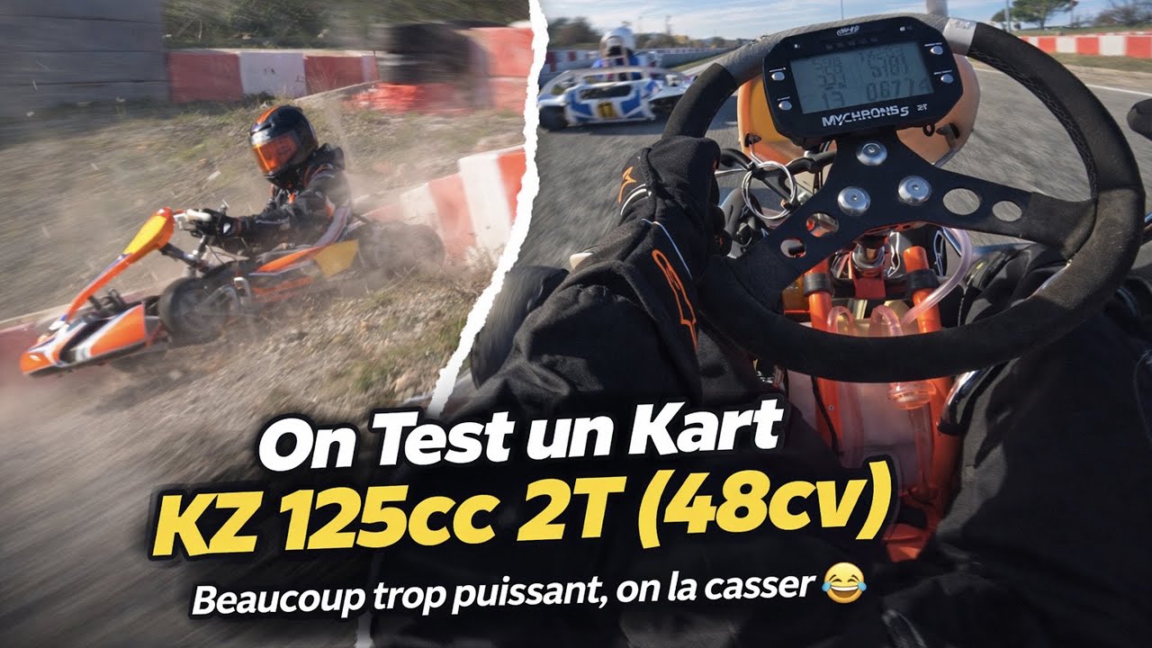 On teste un Karting KZ 125cc 2T 🔥 Beaucoup trop puissant, on l&rsquo;a cass&eacute; 😅