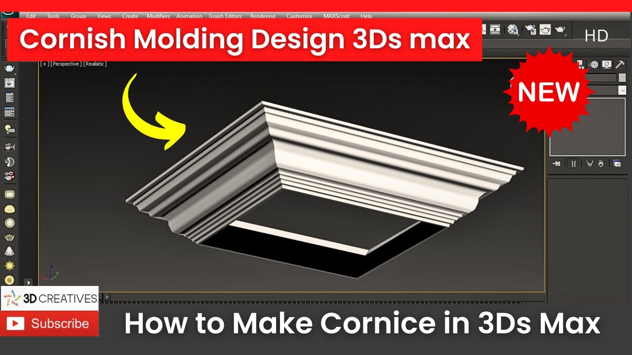Cornish Molding Design 3Dsmax
