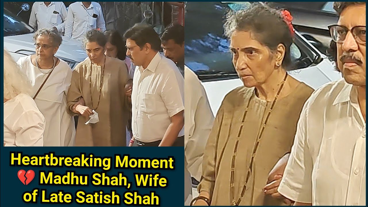 Heartbreaking Moment 💔 Madhu Shah, Wife of Late Satish Shah, Arrives Teary-Eyed at the Prayer Meet 🙏