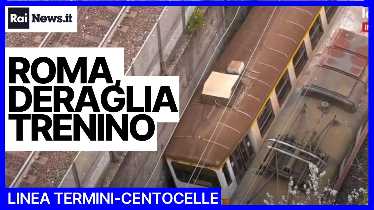 Roma, deraglia trenino sulla linea Termini-Centocelle: le prime immagini