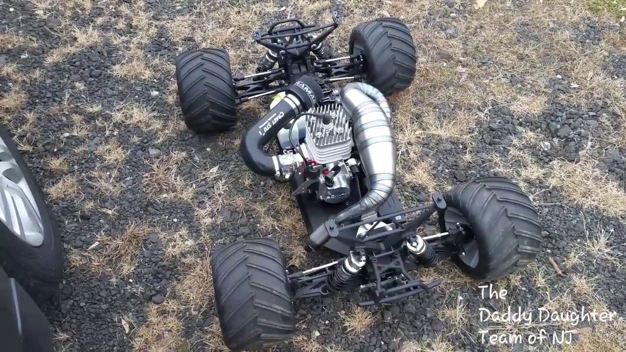 BLOWN REAR!!! 1/3 Throttle TOO! MUCH POWER! RCMAX 71cc LOSI MTXL