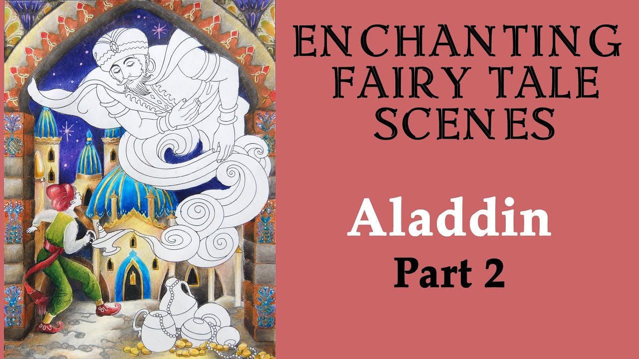 Aladdin. Part 2 #Coloring in Creative Haven 'Enchanting Fairy Tales' with Polychromos #adultcoloring