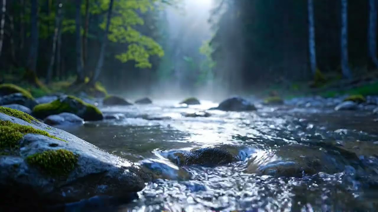 3 Hours Deep Sleep Sounds | Peaceful River Meditation & Nature Ambience
