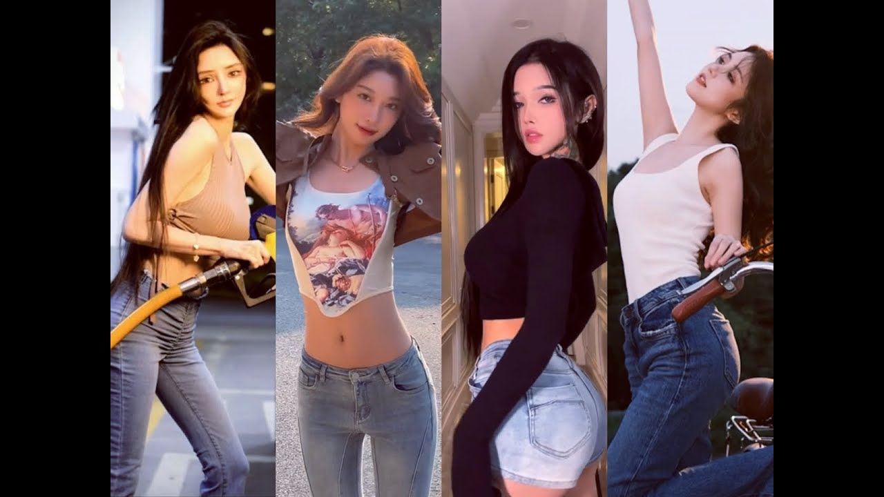 【抖音】|Tiktok DouYin 辣! 俏皮牛仔裤身材超好的小姐姐, 这不比黑丝香5 ? | Super Hot Jeans Girls