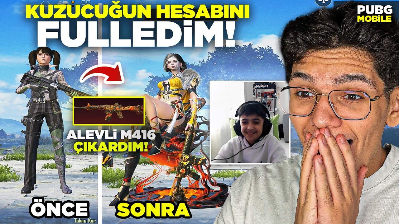 KUZUCUĞA YENİ ALEV M416 ÇIKARDIM! ÇOK MUTLU OLDU - PUBG MOBİLE