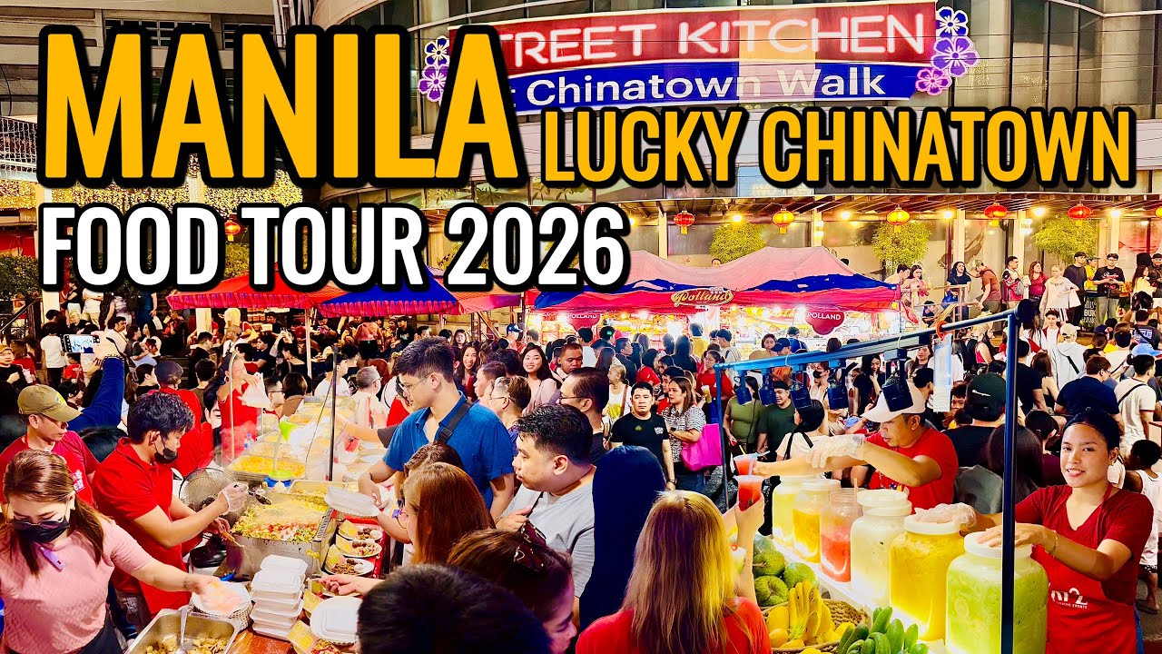 Philippines Street Food in Binondo Manila 🇵🇭 | Lucky Chinatown Mall Street Kitchen Food Tour 2026