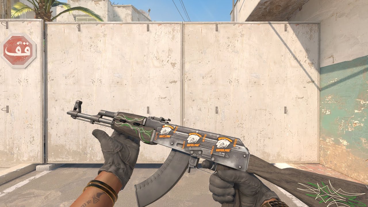 AK-47 | Emerald Pinstripe, Minimal Wear (Float 0.112)