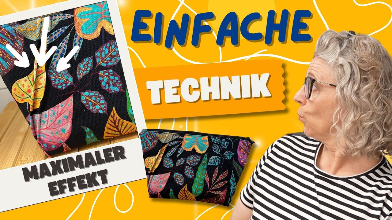 Alte Technik, neuer Look - Einfache Kosmetiktasche mit Wow-Effekt! ✨🧵