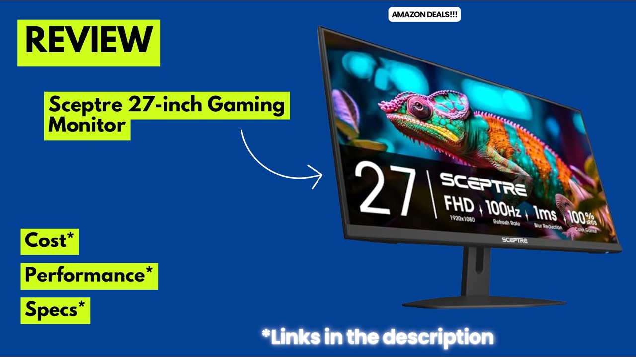 Обзор 27-дюймового игрового монитора Sceptre (2025 год) | 100 Гц, 1 мс, 100% sRGB, AMD FreeSync, ...