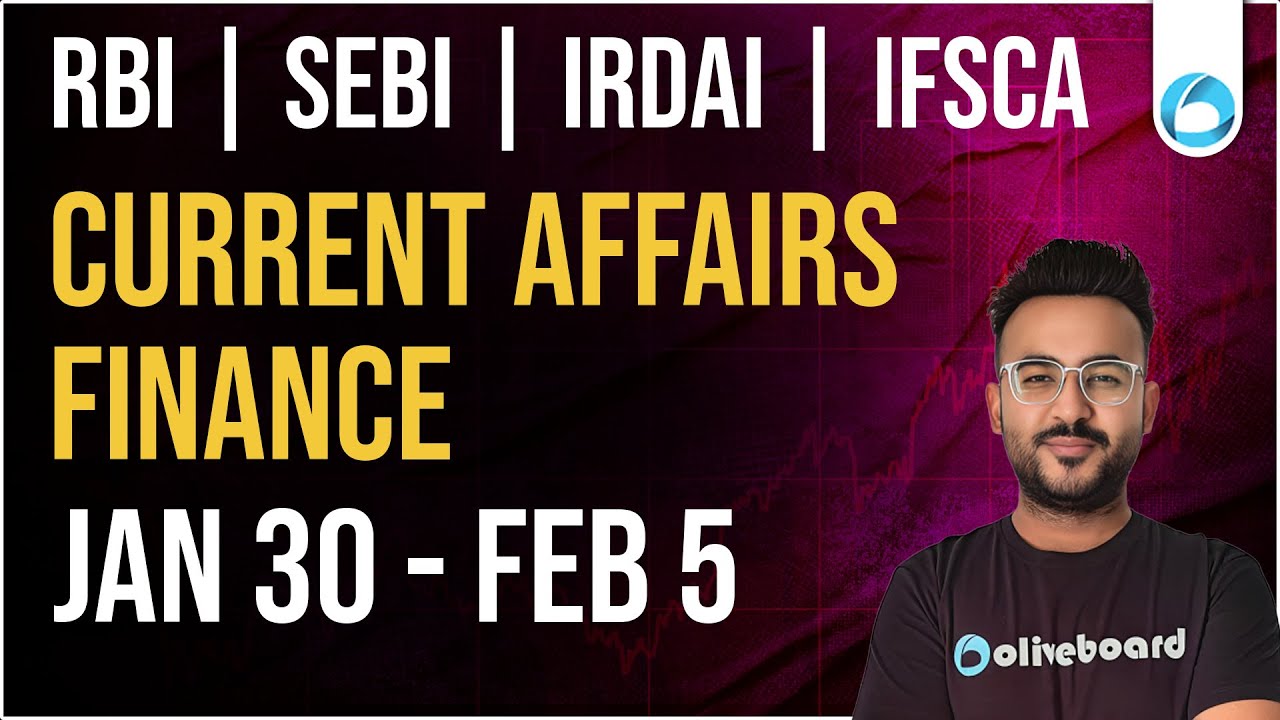 Finance Current Affairs | 30th JAN - 5th FEB | RBI Grade A 2026 | SEBI Grade A 2025