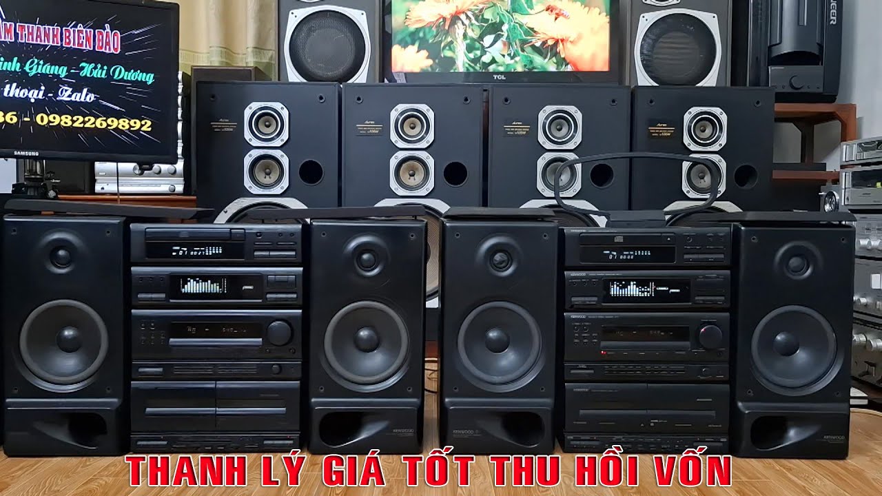 Thanh lý thu vốn 3 bộ dàn trung đẹp thương hiệu KENWOOD. A,e tk chơi tết. lh: 0986200436-0982269892.