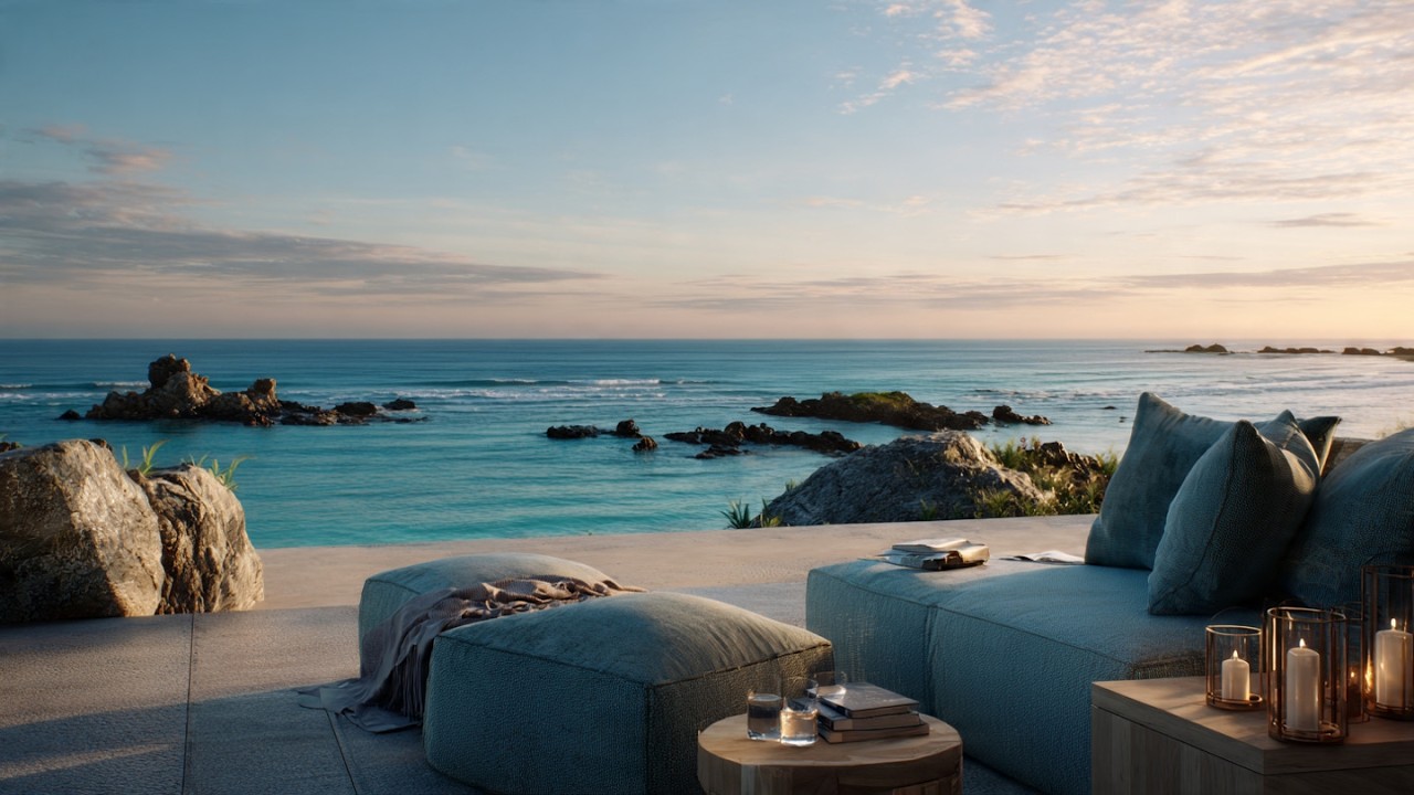 Coastal Lounge Ideas  - Living Room Decor |  Cozy Luxury Home (4K)