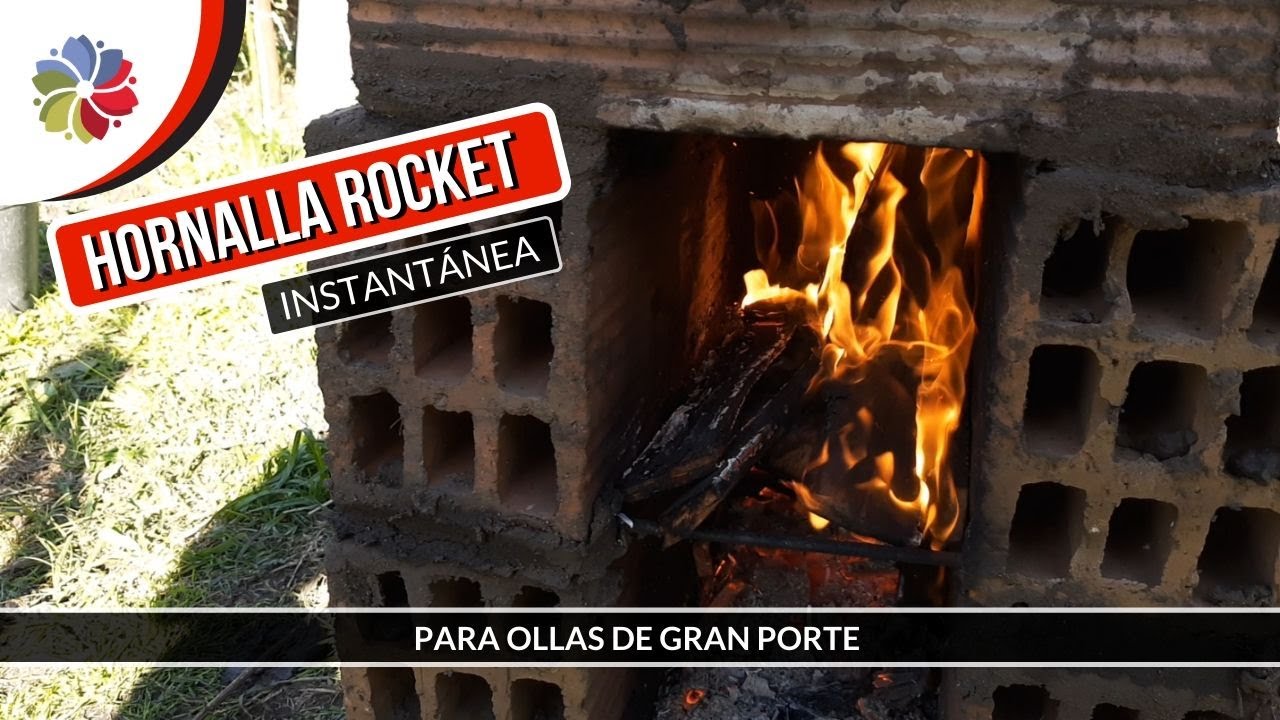 Hornalla Rocket INSTANTÁNEA - Se ensambla en pocos minutos y consume poca leña.