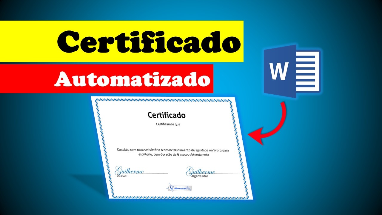 como fazer um certificado no word