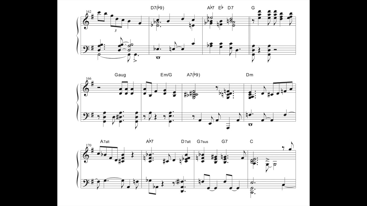 Fred Hersch Jazz Solo Piano Transcription 