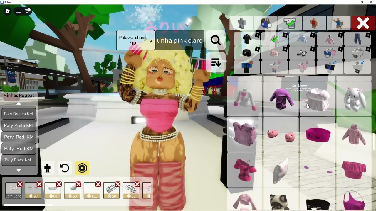 fazendo uma skin loira.