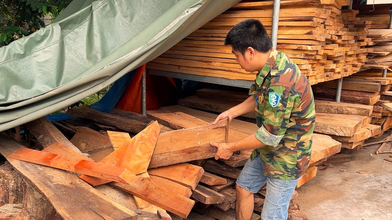 Carpenter Mr. Truong Show Off His Unique Creative Skill // Beautiful, Unique, Sturdy Table And Chair