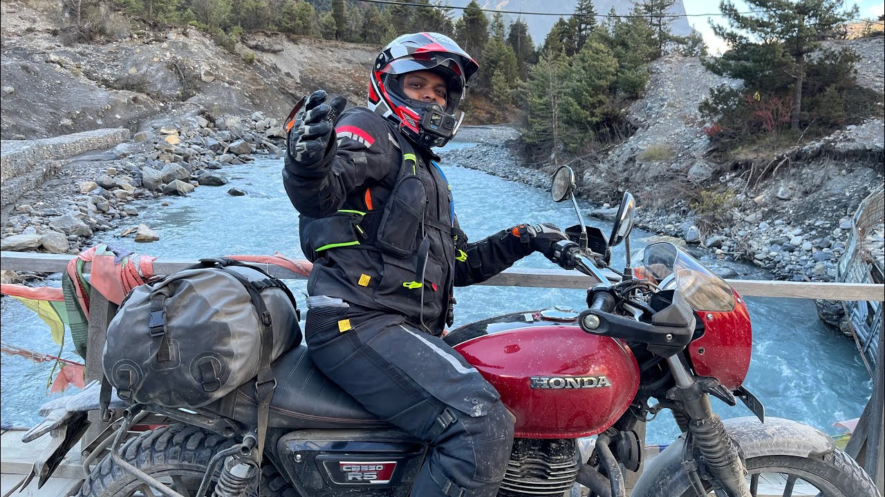 Super Adventurous Manang Nepal trip on the Honda CB 350 RS - Reise Moto Tyres