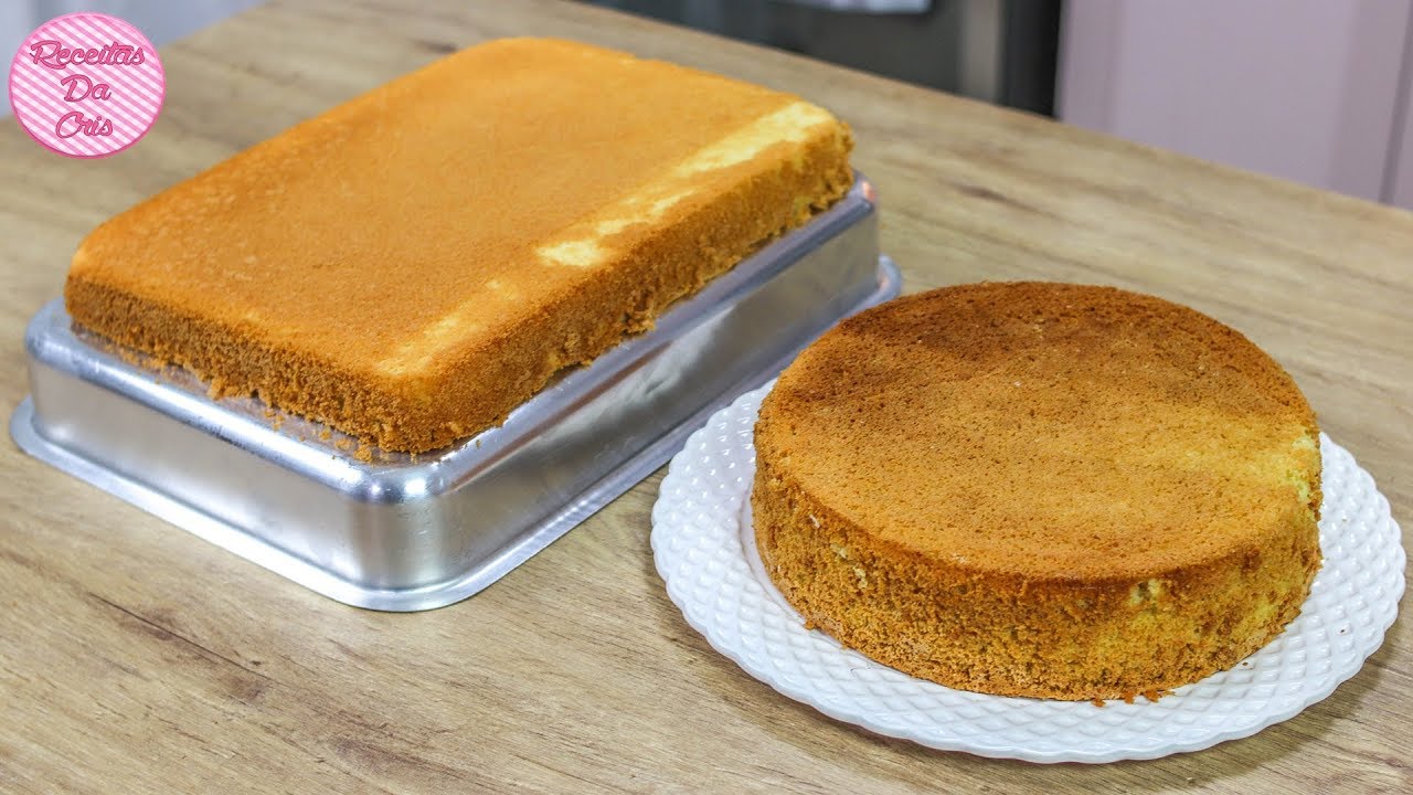 BOLO PÃO DE LÓ CASEIRO PARA BOLOS DE ANIVERSÁRIO   | PASSO A PASSO | RECEITAS DA CRIS