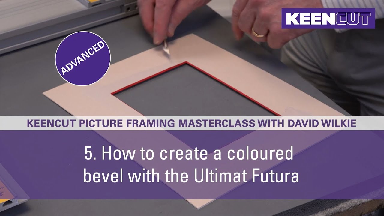 5. How to create a coloured bevel. Keencut Picture Framing Masterclass Advanced