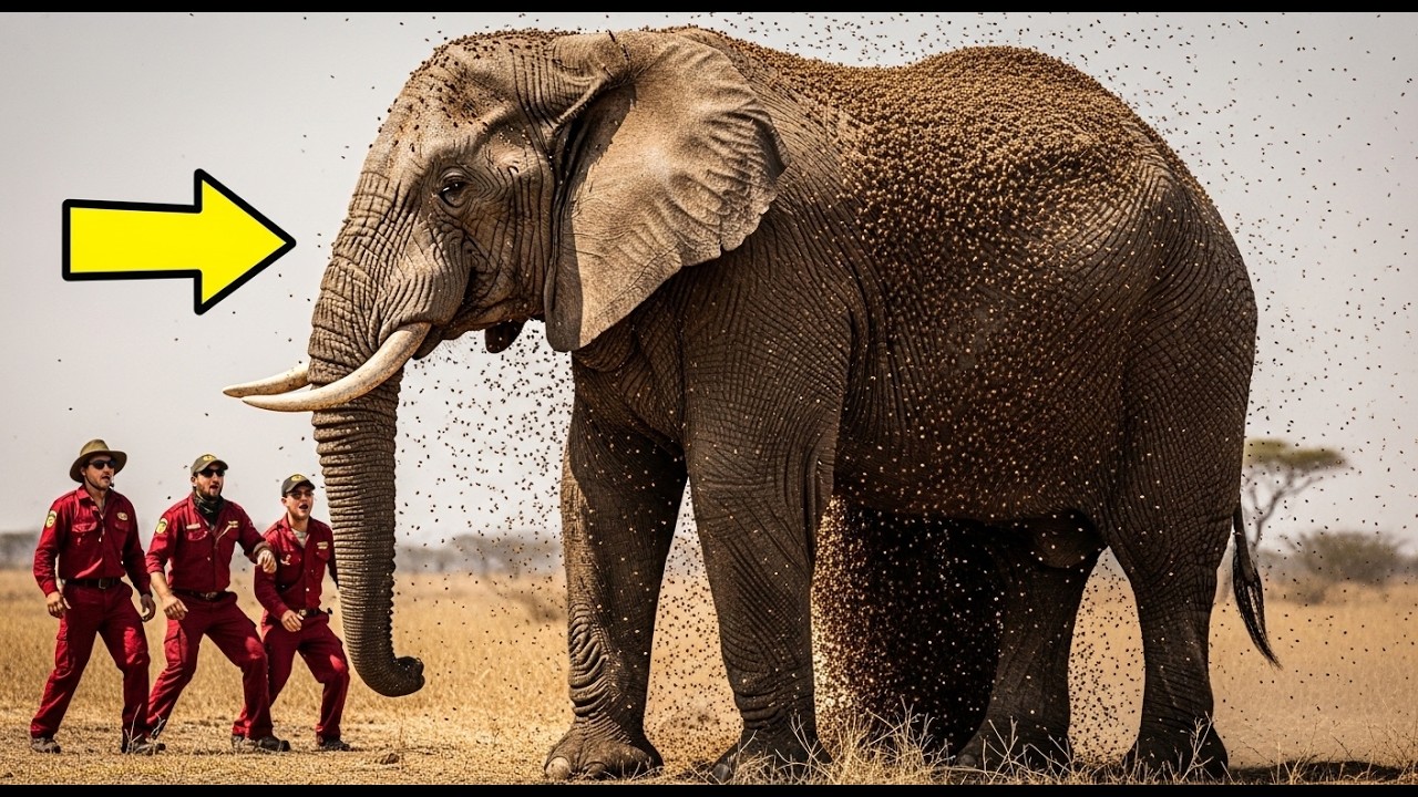 Shocking Moment! Elephant Attacked by Thousands of Bees – Brave Rescue Team Saves Its Life