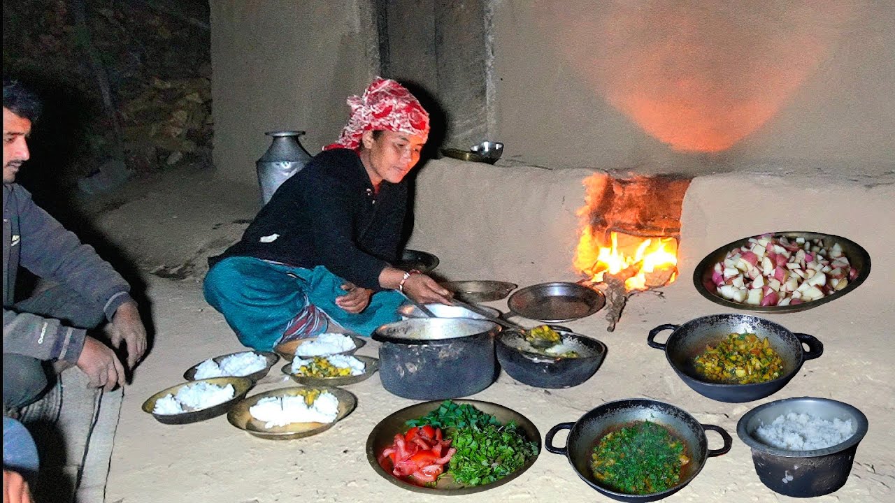 Open Fire Village Cooking || Sinki, Mixed Beans Dal Bhat & Aloo Tarkari in Nature ||