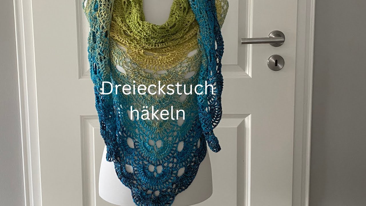 Dreieckstuch häkeln im  Virus Muster