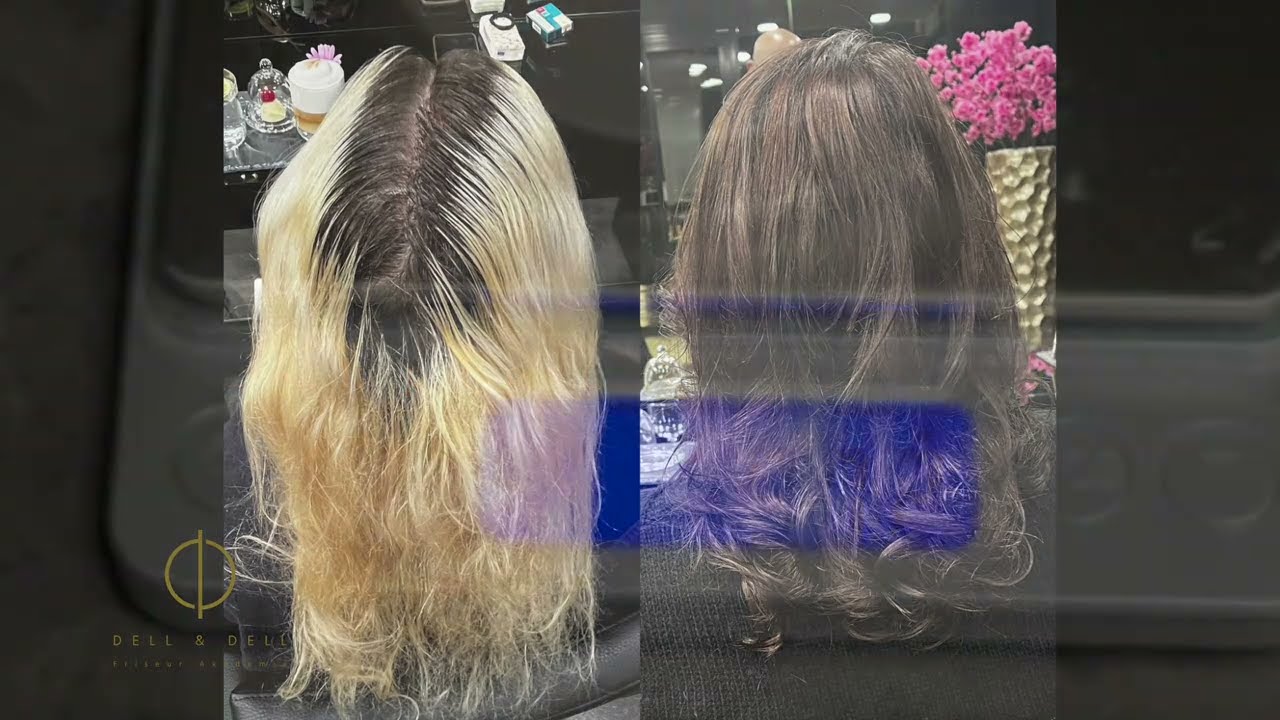 Rückpigmentierung von blondierten Haaren