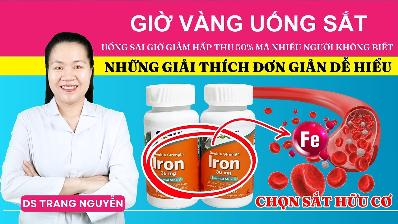GIỜ VÀNG UỐNG SẮT: Uống Sai Giờ Giảm Hấp Thu 50% Mà Nhiều Người Không Biết